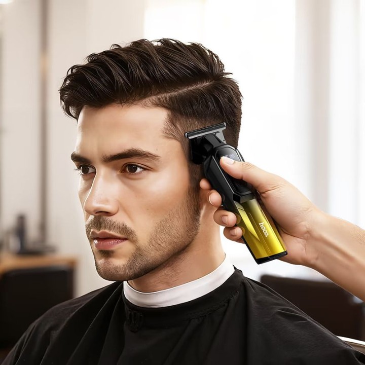 Hair clipper with display Hoco HP27 gold