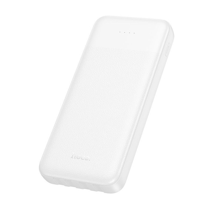 Powerbank Hoco 10000 mAh 2A z czterema wbudowanymi kablami USB A + USB C+ Lightning + Micro USB J163 biały