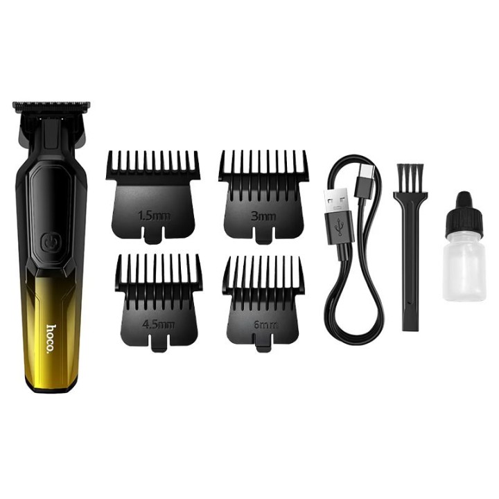 Hair clipper with display Hoco HP27 gold