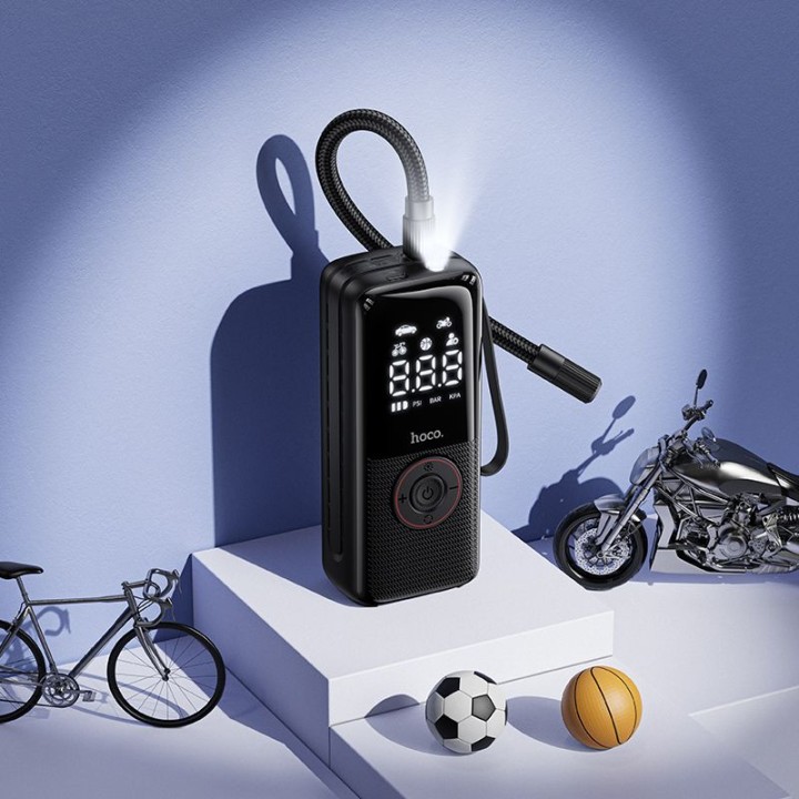 Автомобильный компрессор Hoco беспроводной 4000mAh ZP18 черный