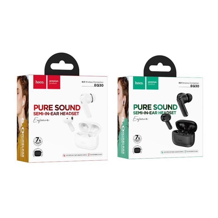 Wireless in-ear headphones Hoco TWS EQ30 white