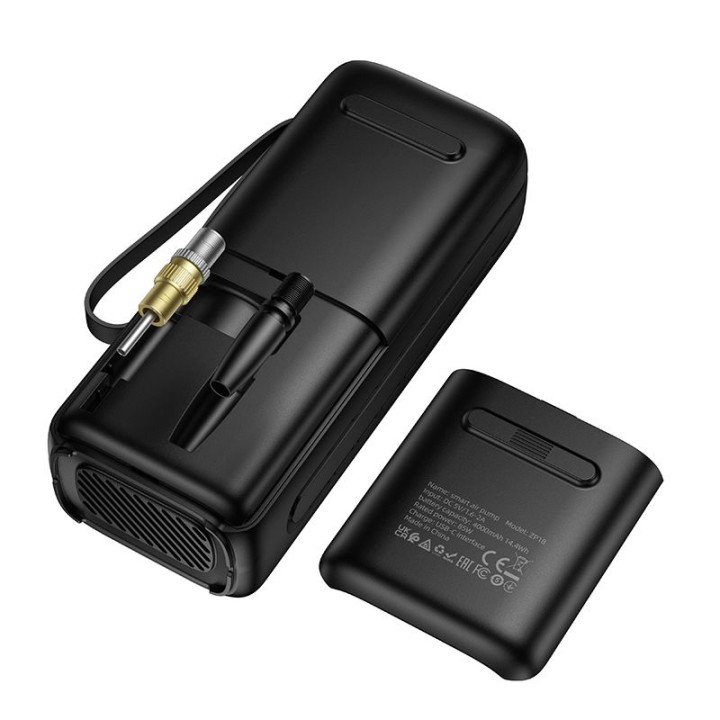 Автомобільний компресор Hoco бездротовий 4000mAh ZP18 чорний