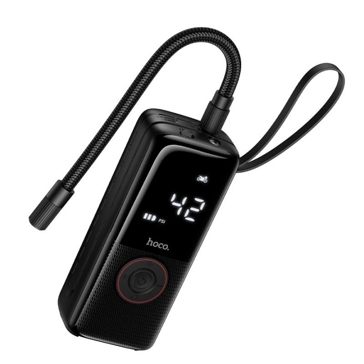 Kompresor samochodowy Hoco bezprzewodowy 4000mAh ZP18 czarny