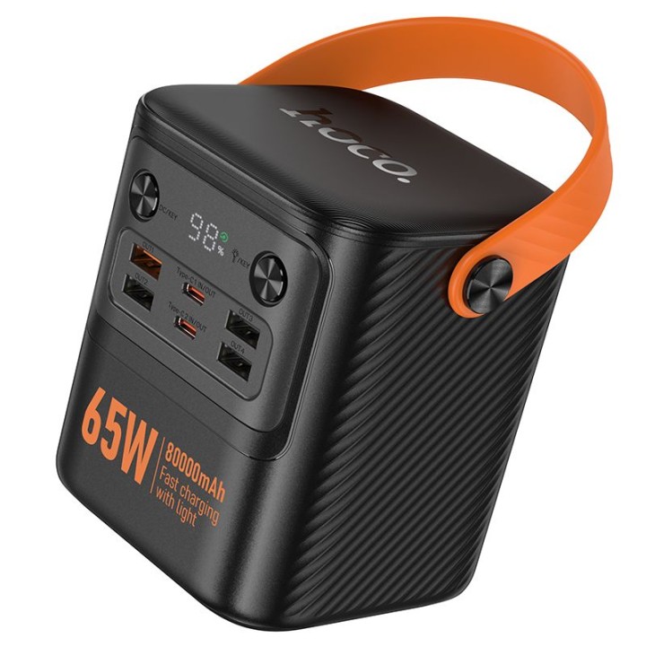 Повербанк Hoco 80000mAh QC3.0 PD3.0 3.25A 65W J152 Pro черный