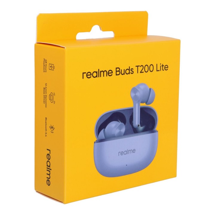 Słuchawki bezprzewodowe douszne Realme Buds T200 Lite fioletowe
