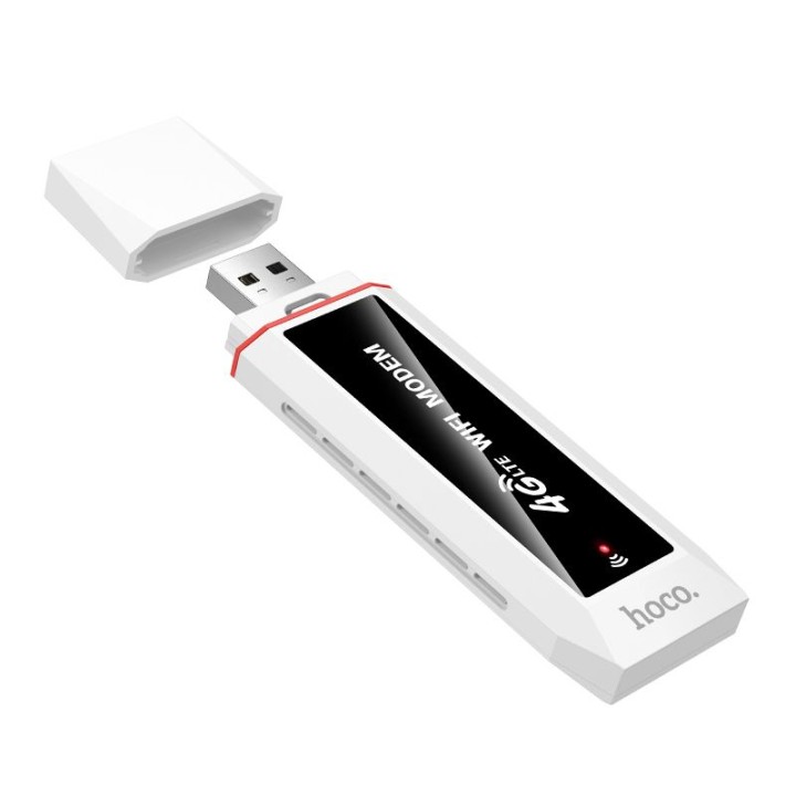 Mobile router 4G LTE WiFi 6 USB A Hoco HI43 white-black