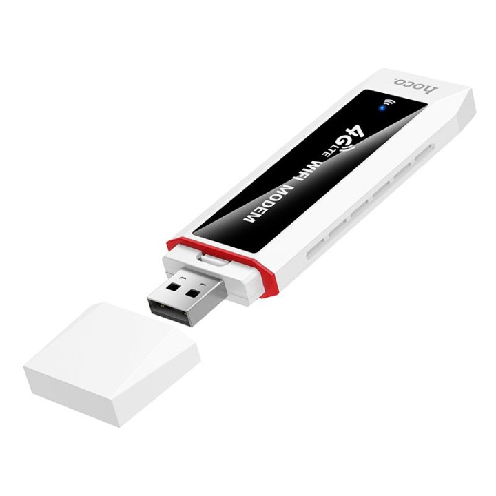 Mobile router 4G LTE WiFi 6 USB A Hoco HI43 white-black