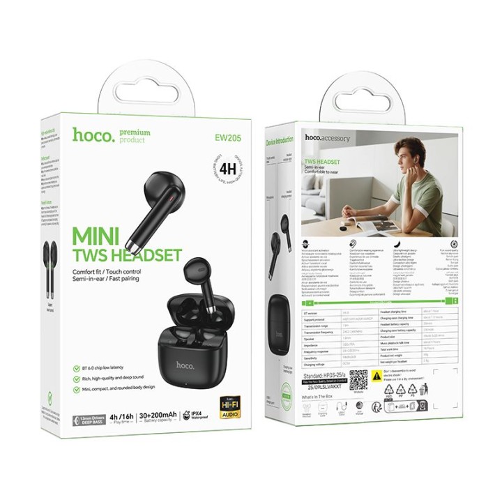 Wireless in-ear headphones Hoco EW205 black