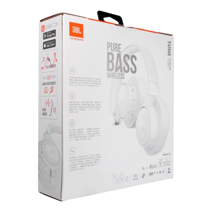 Бездротові накладні навушники JBL Tune 720BT білі