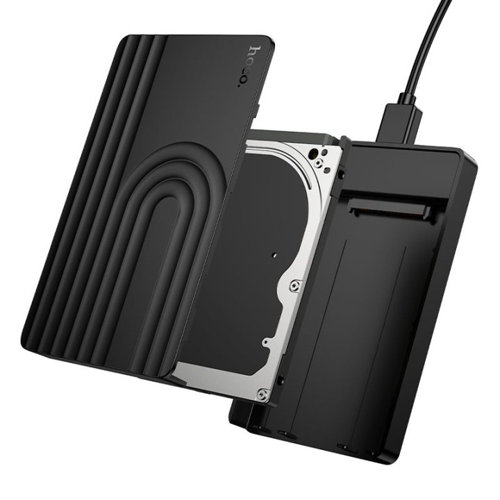 Корпус для дисків HDD і SSD 2,5" SATA USB 3.0 для Micro B Hoco HB55 чорний