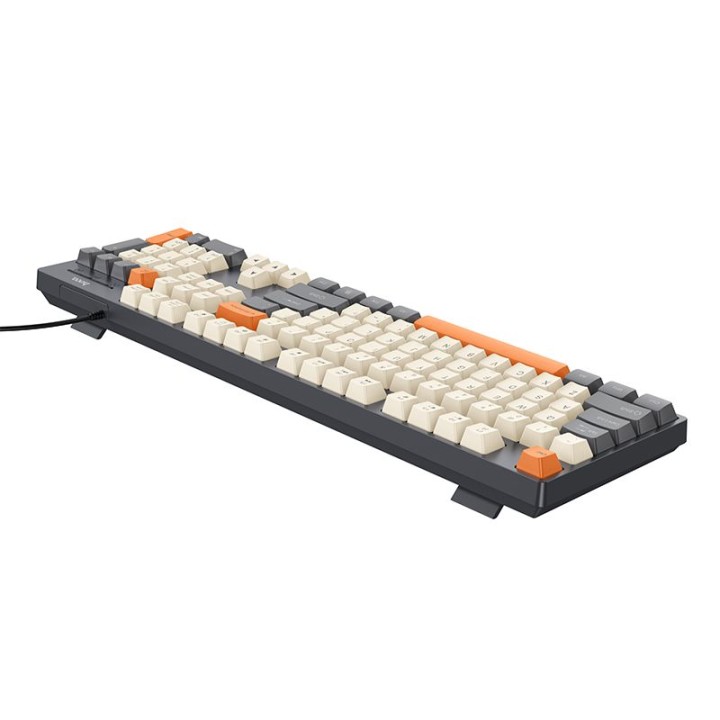 Wired keyboard QWERTY Hoco GM61 tricolor (white, grey, orange)