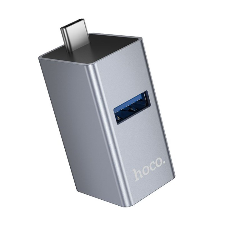 Адаптер 3 в 1 (USB 2.0 x 2+USB 3.0) USB-C Hoco HB54A сірий