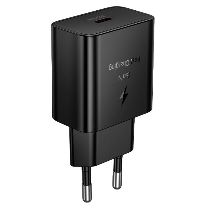 Мережевий зарядний пристрій для телефону Hoco USB C QC PD 25W N76 чорний