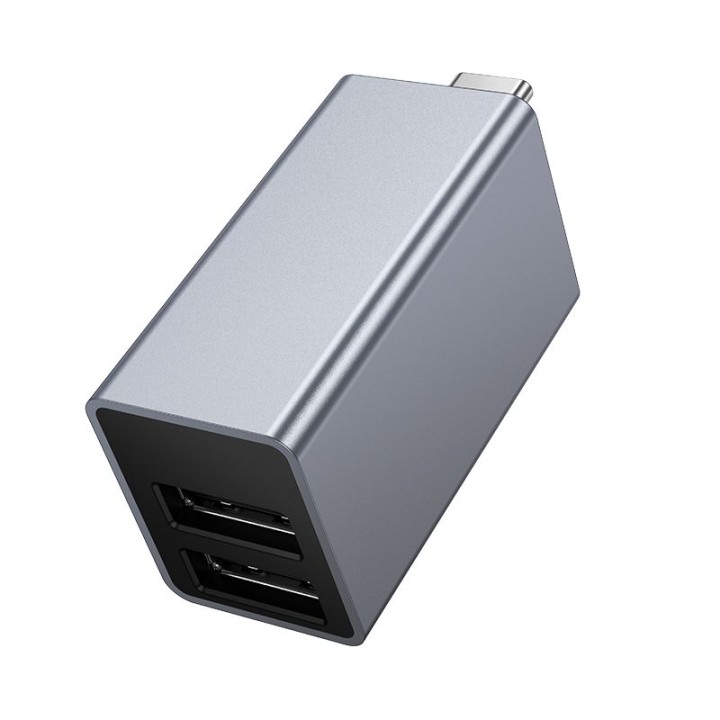Adapter 3-in-1 (USB 2.0 x 2+USB 3.0) USB-C Hoco HB54A grey