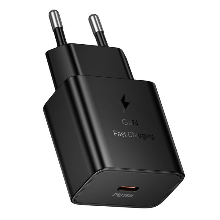 Wall charger for phone Hoco USB C QC PD 25W N76 black