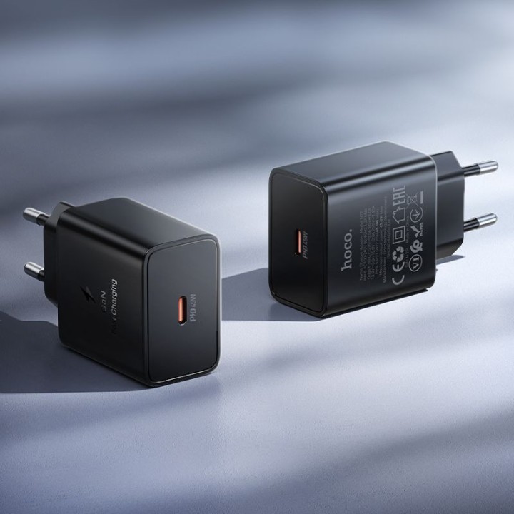 Сетевое зарядное устройство для телефона Hoco USB C QC PD 45W N77 черное