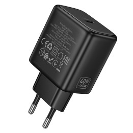 Ładowarka sieciowa GaN do telefonu Hoco USB C PD AVS 40W max 60W N83 czarna