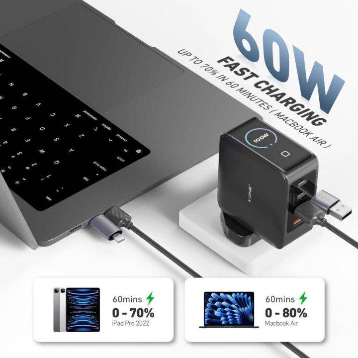 Кабель USB X-ONE QuantumFlex - тип C для C max 60W 1,2m черный