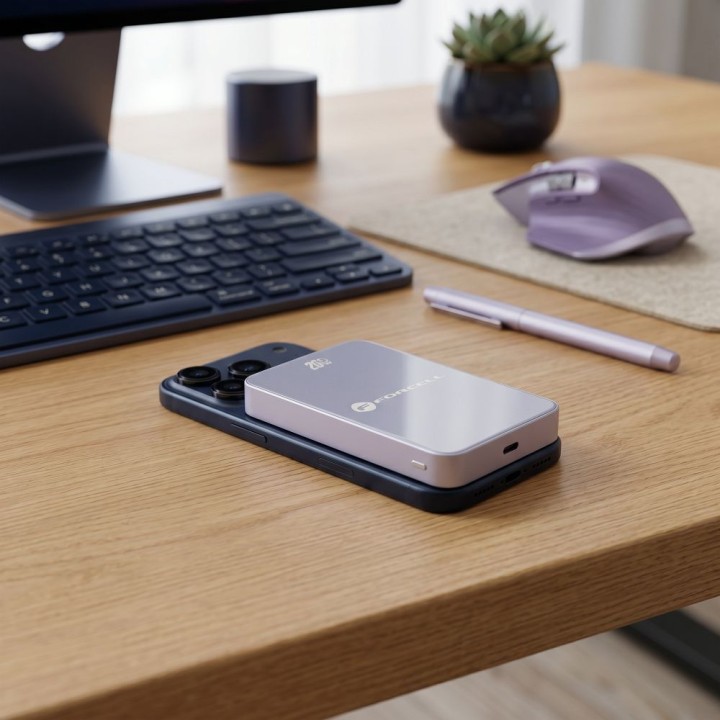 Power bank MagSafe compatible Forcell F-Energy SuperSlim F10K8 QC4.0 PD3.0 15W 10000 mAh purple 0INT