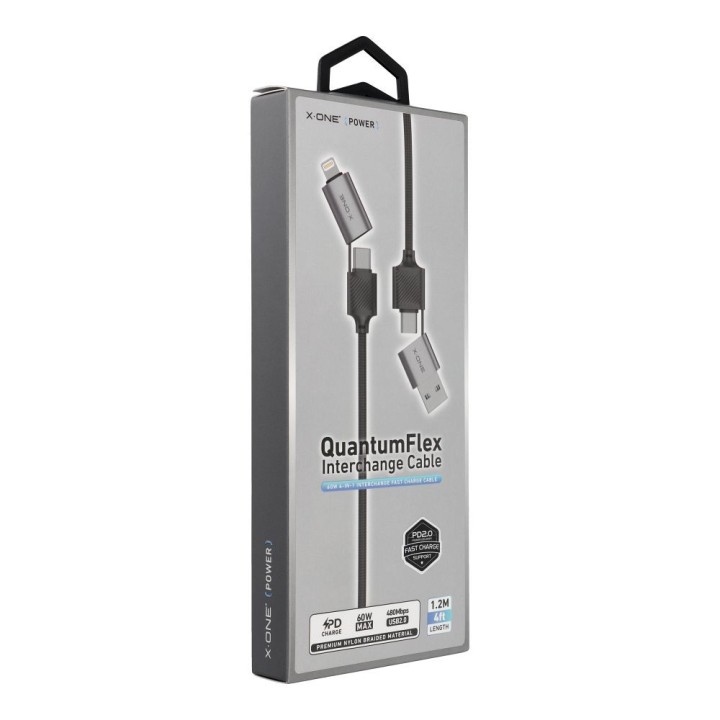 Кабель USB X-ONE QuantumFlex - тип C для C max 60W 1,2m чорний