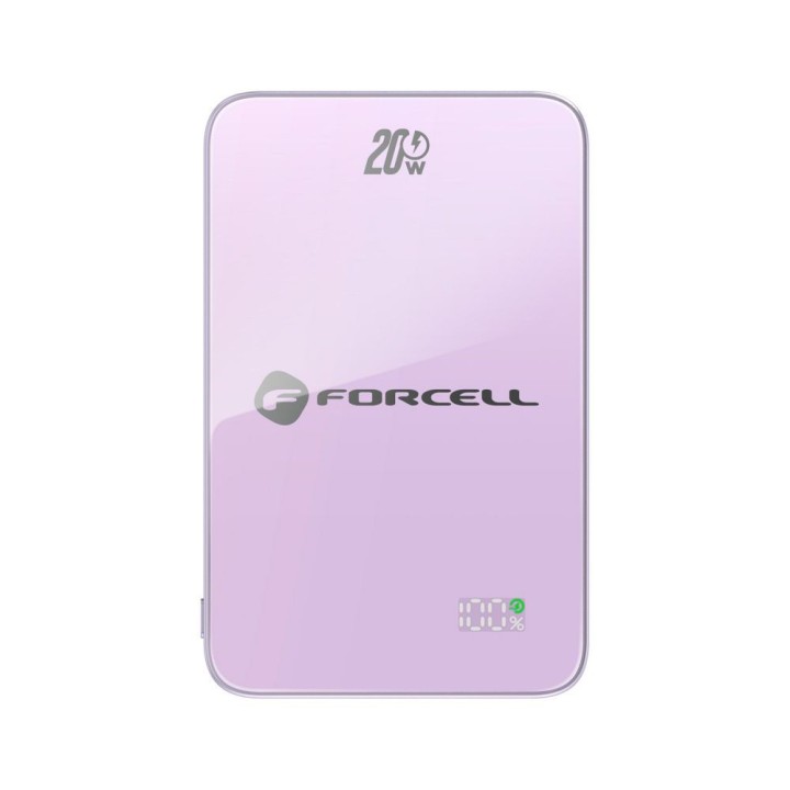 Повербанк сумісний з MagSafe Forcell F-Energy SuperSlim F10K8 QC4.0 PD3.0 15W 10000 mAh фіолетовий 0INT