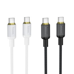 Kabel USB C do USB C Hoco 3A 60W 1 m X128 Benefit czarny