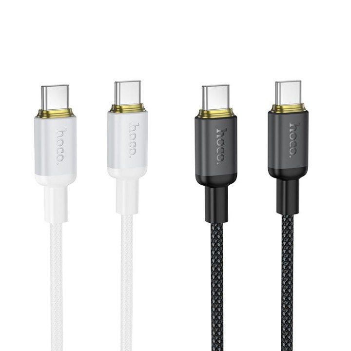 Kabel USB C do USB C Hoco 3A 60W 1 m X128 Benefit czarny