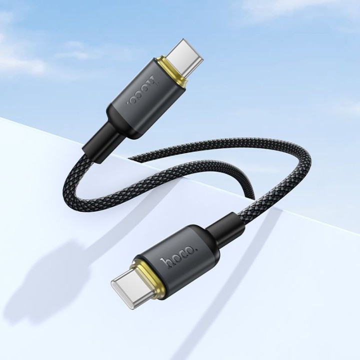 Кабель USB-C – USB-C Hoco 3A 60W 1 m X128 Benefit чорний
