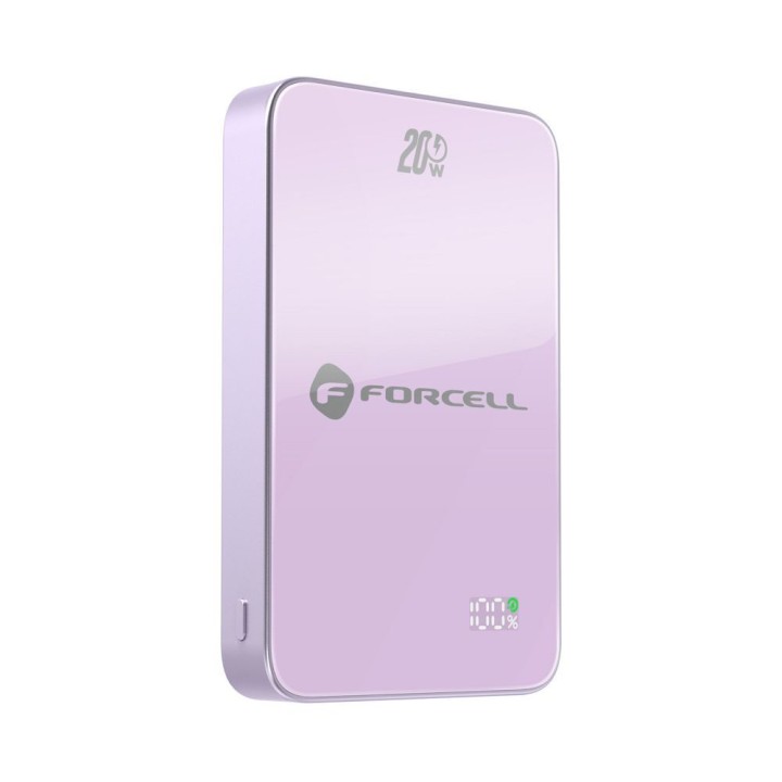 Power bank MagSafe compatible Forcell F-Energy SuperSlim F10K8 QC4.0 PD3.0 15W 10000 mAh purple 0INT