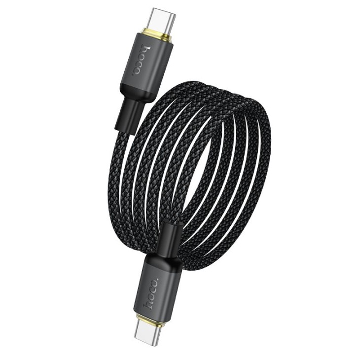 Кабель USB-C – USB-C Hoco 3A 60W 1 m X128 Benefit чорний