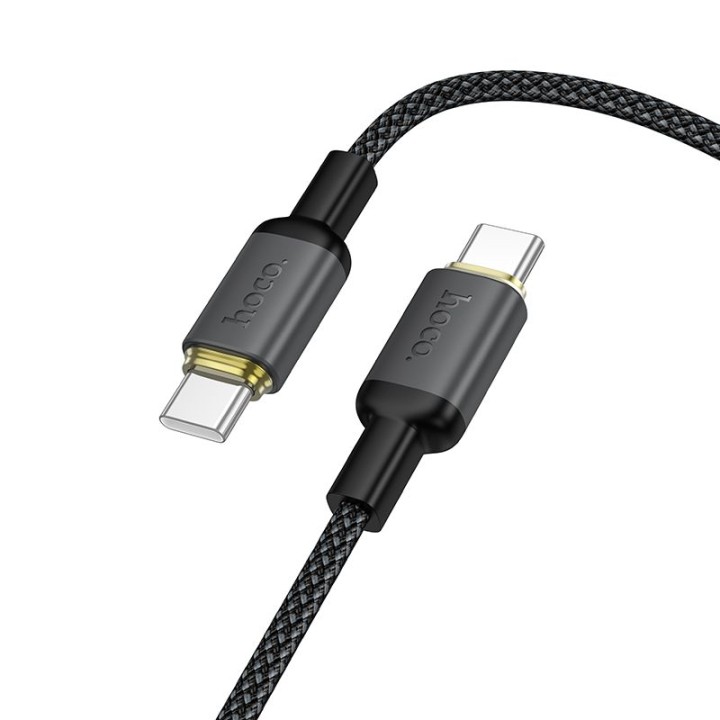 Кабель USB-C – USB-C Hoco 3A 60W 1 m X128 Benefit черный