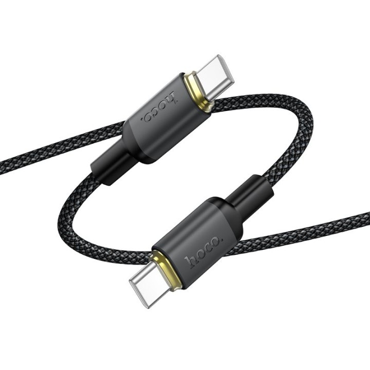 Кабель USB-C – USB-C Hoco 3A 60W 1 m X128 Benefit черный
