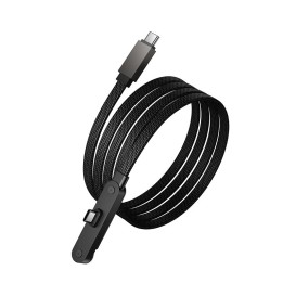 Cable with stand USB C to USB C Hoco PD 60W 1,2 m U150 Exquisite black