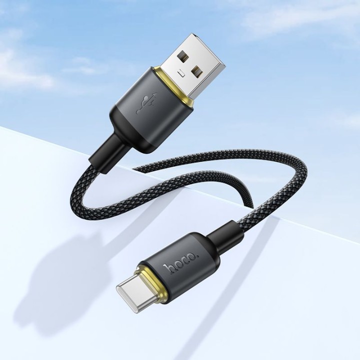 USB-A to USB-C cable Hoco 3A 1 m X128 Benefit black