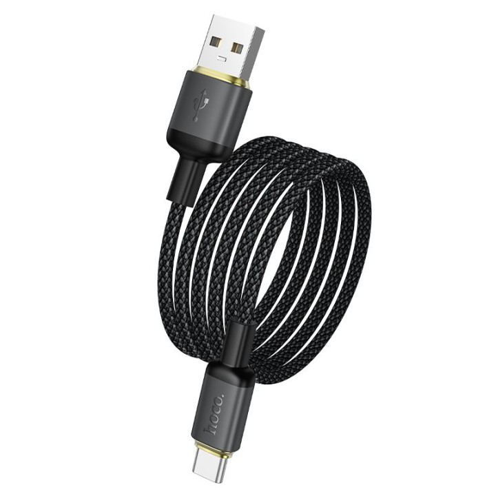 Кабель USB-A – USB-C Hoco 3A 1 m X128 Benefit черный