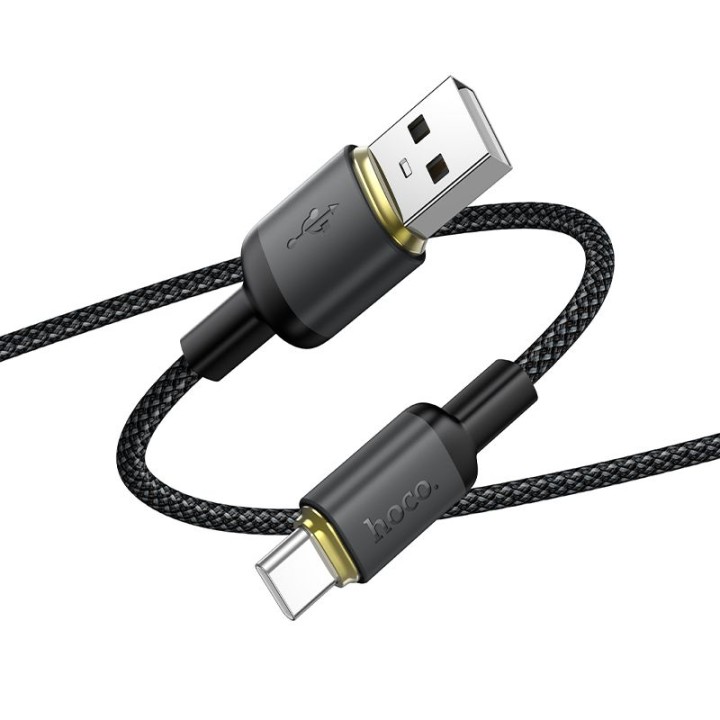 Kabel USB A do USB C Hoco 3A 1 m X128 Benefit czarny