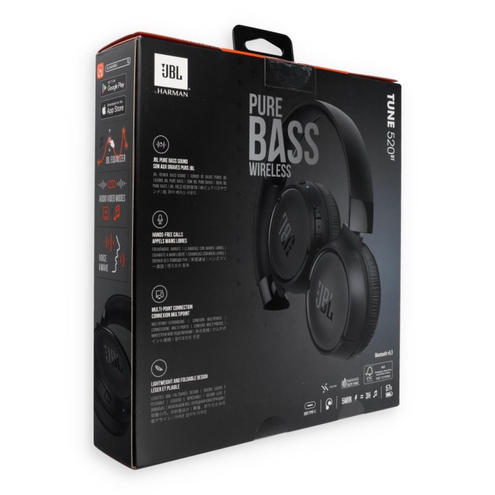 Бездротові накладні навушники JBL Tune 520BT чорні