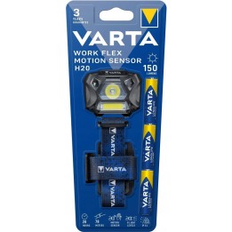 VARTA headlamp LED Work flex motion sensor H20 150lm 18648 + 3 x batteries R3 (AAA)