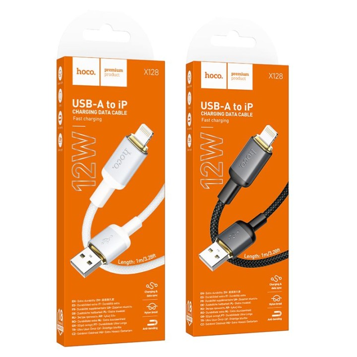 Кабель USB-A – Lightning Hoco 2,4A 1 m X128 Benefit черный