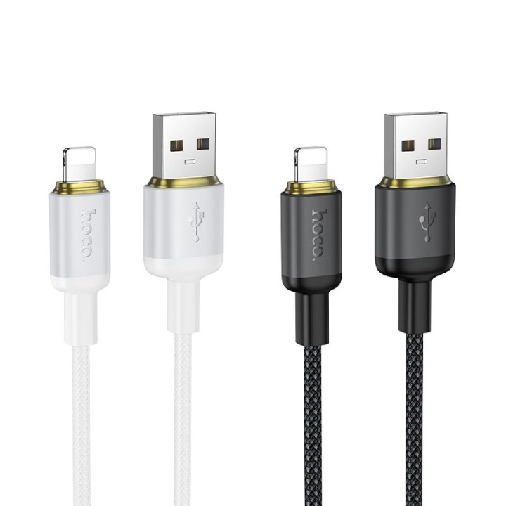 Кабель USB-A – Lightning Hoco 2,4A 1 m X128 Benefit чорний