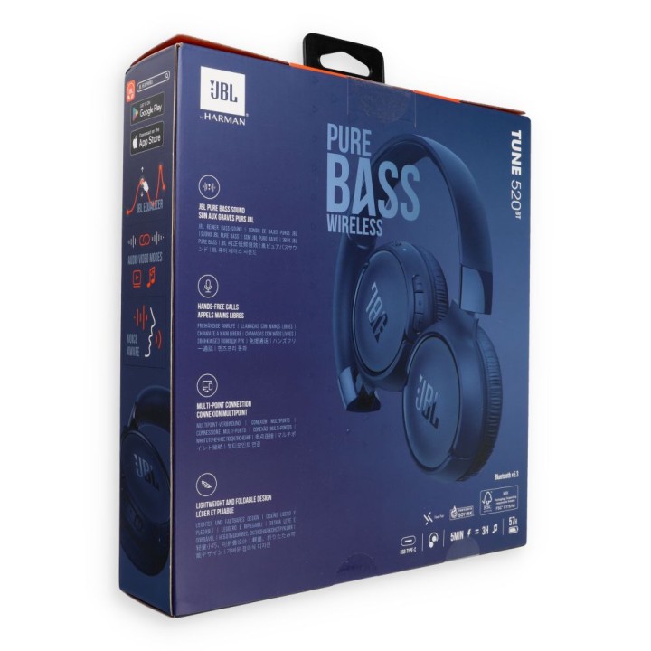 Бездротові накладні навушники JBL Tune 520BT сині