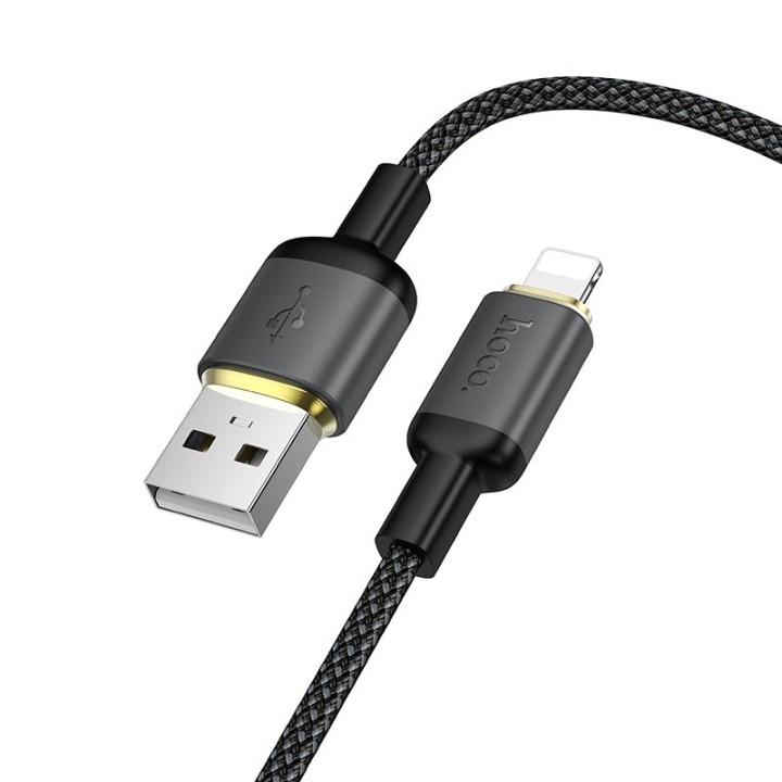 Kabel USB A do Lightning Hoco 2,4A 1 m X128 Benefit czarny