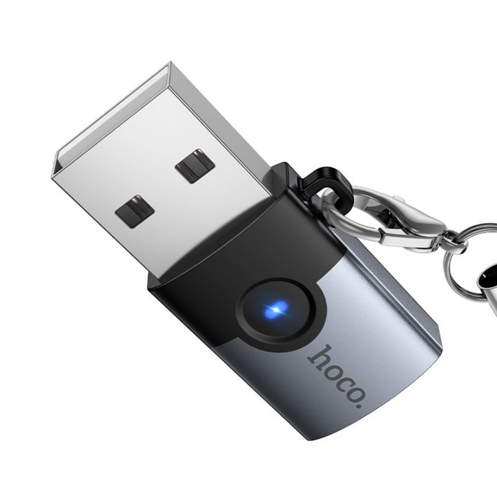 Adapter OTG USB A to USB C Hoco UA46B graphite