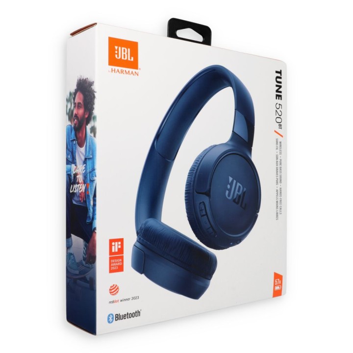 Беспроводные накладные наушники JBL Tune 520BT синие