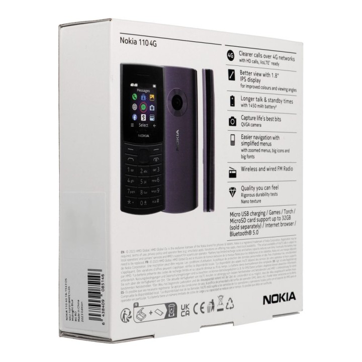 Cell phone Nokia 110 4G Dual SIM blue