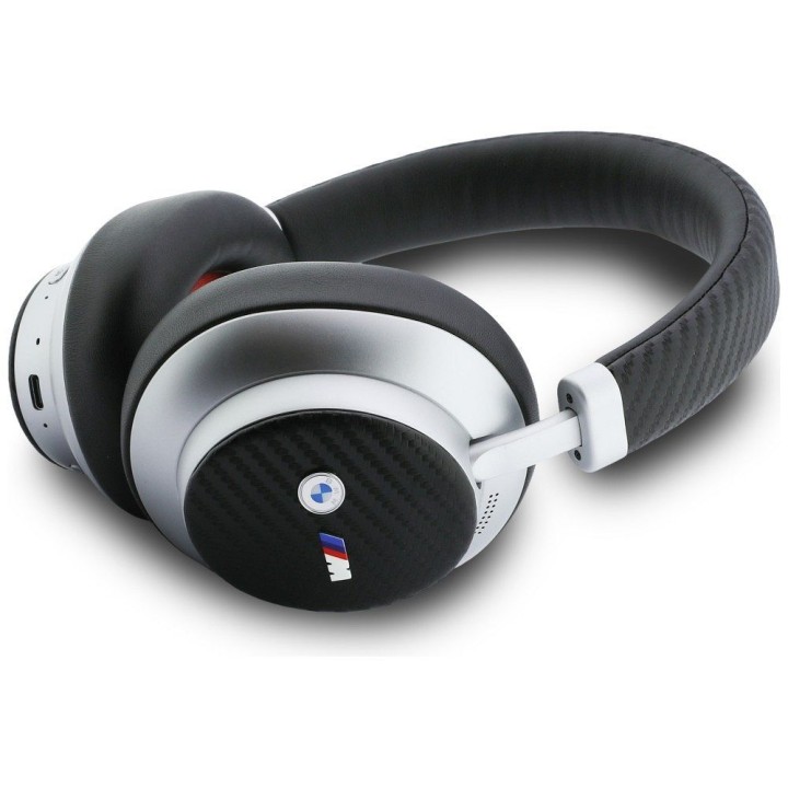 Wireless on-ear headphones ENC BMW Carbon Metal Logo BMW001179 silver