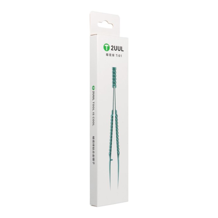 2UUL straight titanium precision tweezers Ti01