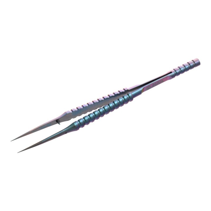 2UUL straight titanium precision tweezers Ti01