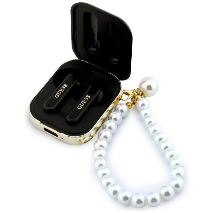 Бездротові навушники-вкладиші GUESS TWS Pearl Strap GUE005292 чорні