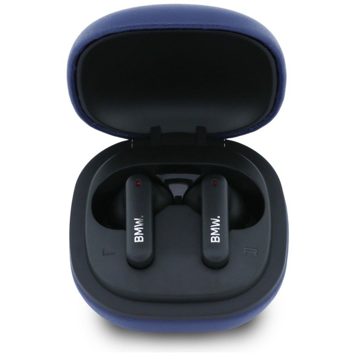 Wireless in-ear headphones ENC BMW TWS Leather Metal Logo BMW001138 navy blue